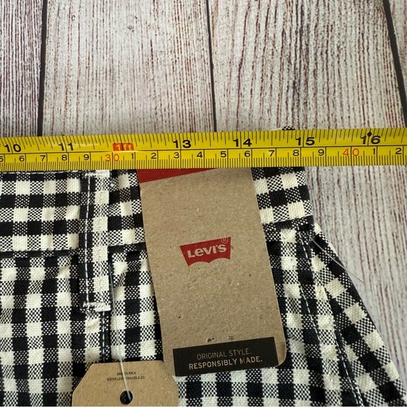 LEVI’S Gingham Button Front Mini Skirt 29 NWT - Picture 4 of 6